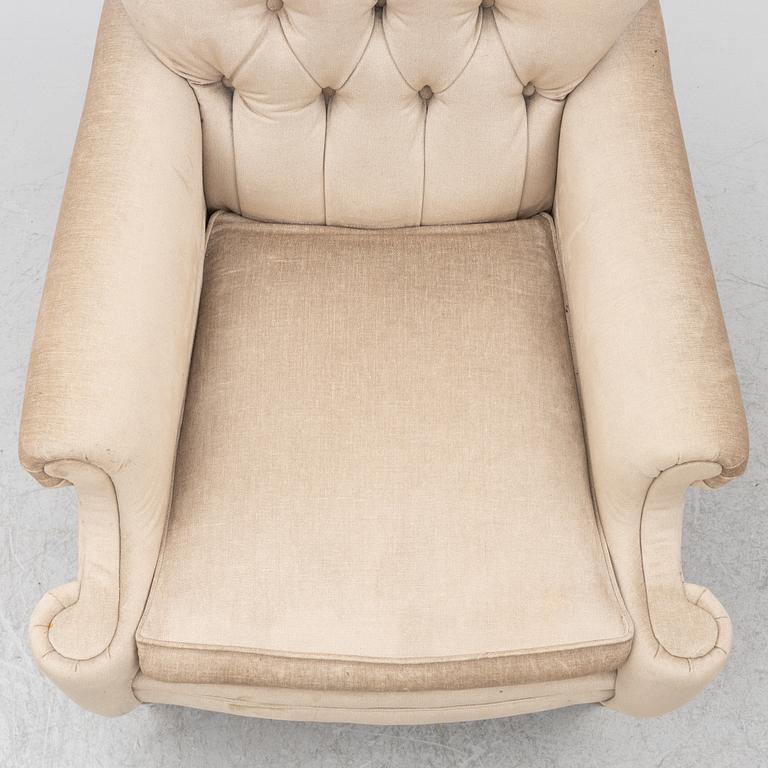 Ralph Lauren Home, armchair with ottoman.