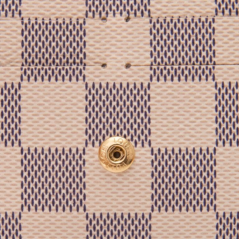 A LOUIS VUITTON WALLET,  "Emilie Damier Azur".