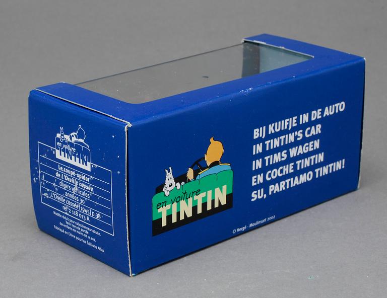 LEKSAKSBILAR, 11 st. Tintin. I kartonger.