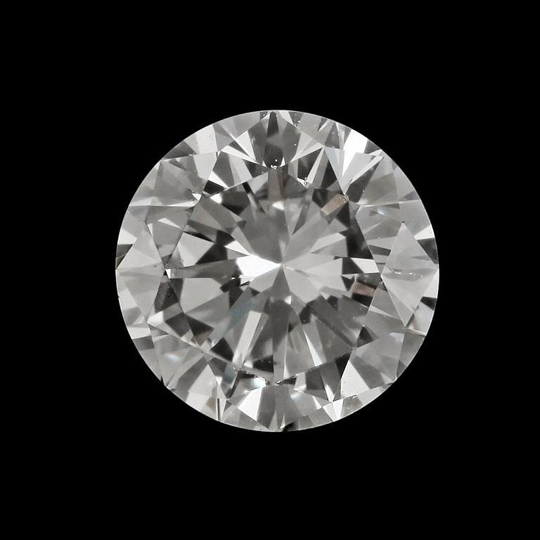 A brilliant cut diamond, 0.74 cts.