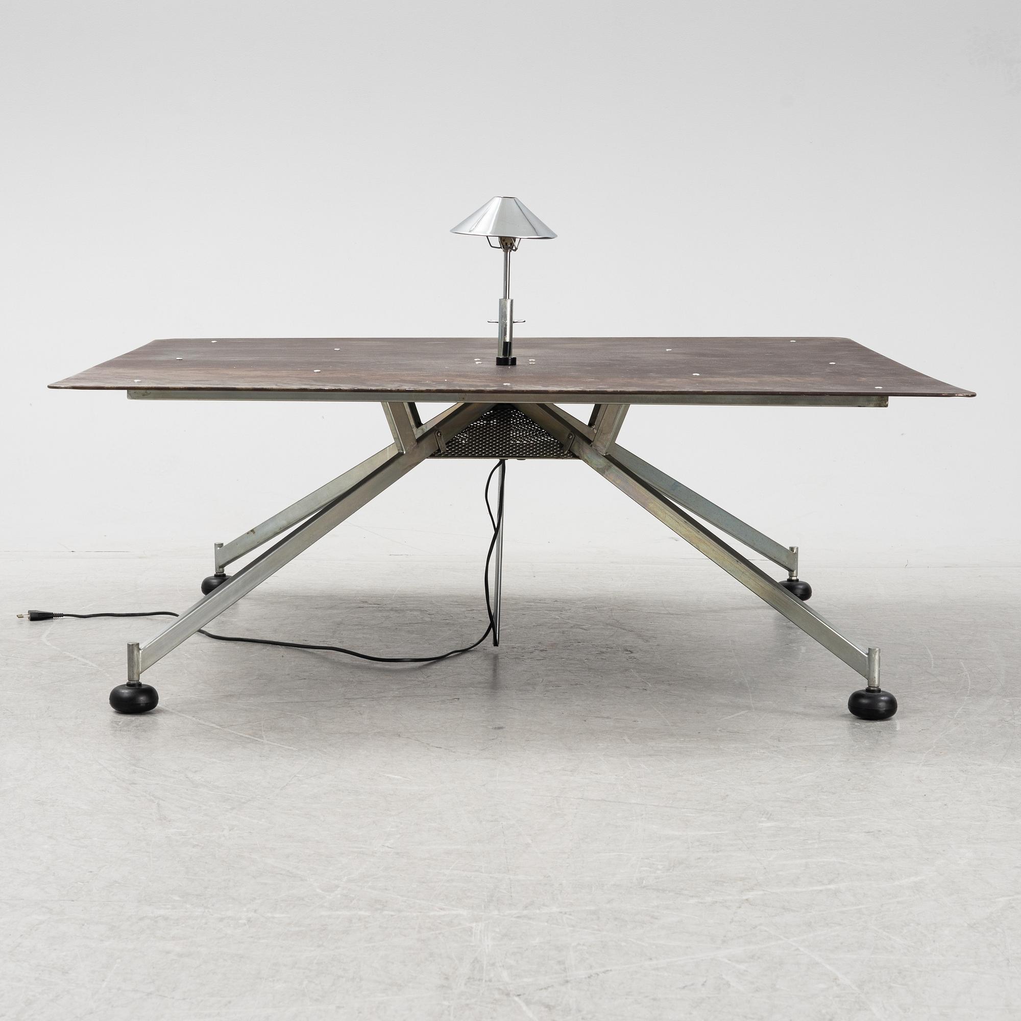 A metal coffee table, 1980's.