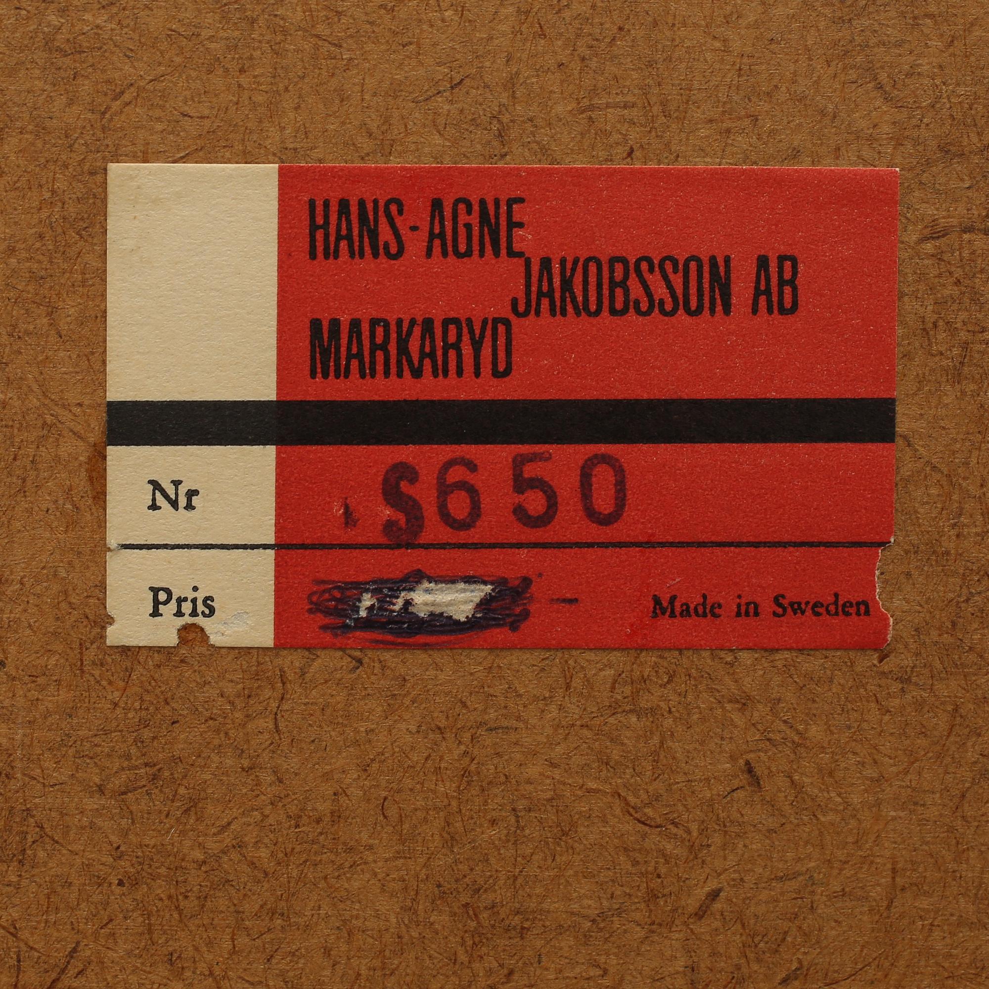 SPEGEL, Hans-Agne Jacobsson, Markaryd, 1900-talets andra hälft.