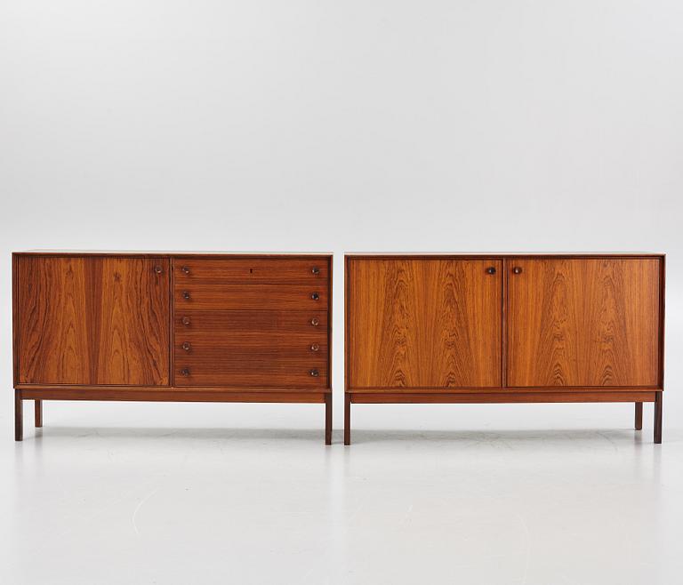 Yngvar Sandström, a pair of sideboards, Seffle Möbelfabrik, 1950's-/60's.