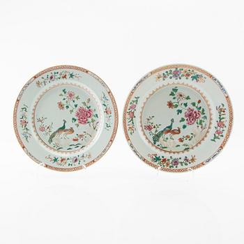 Plates a pair China 18th century.