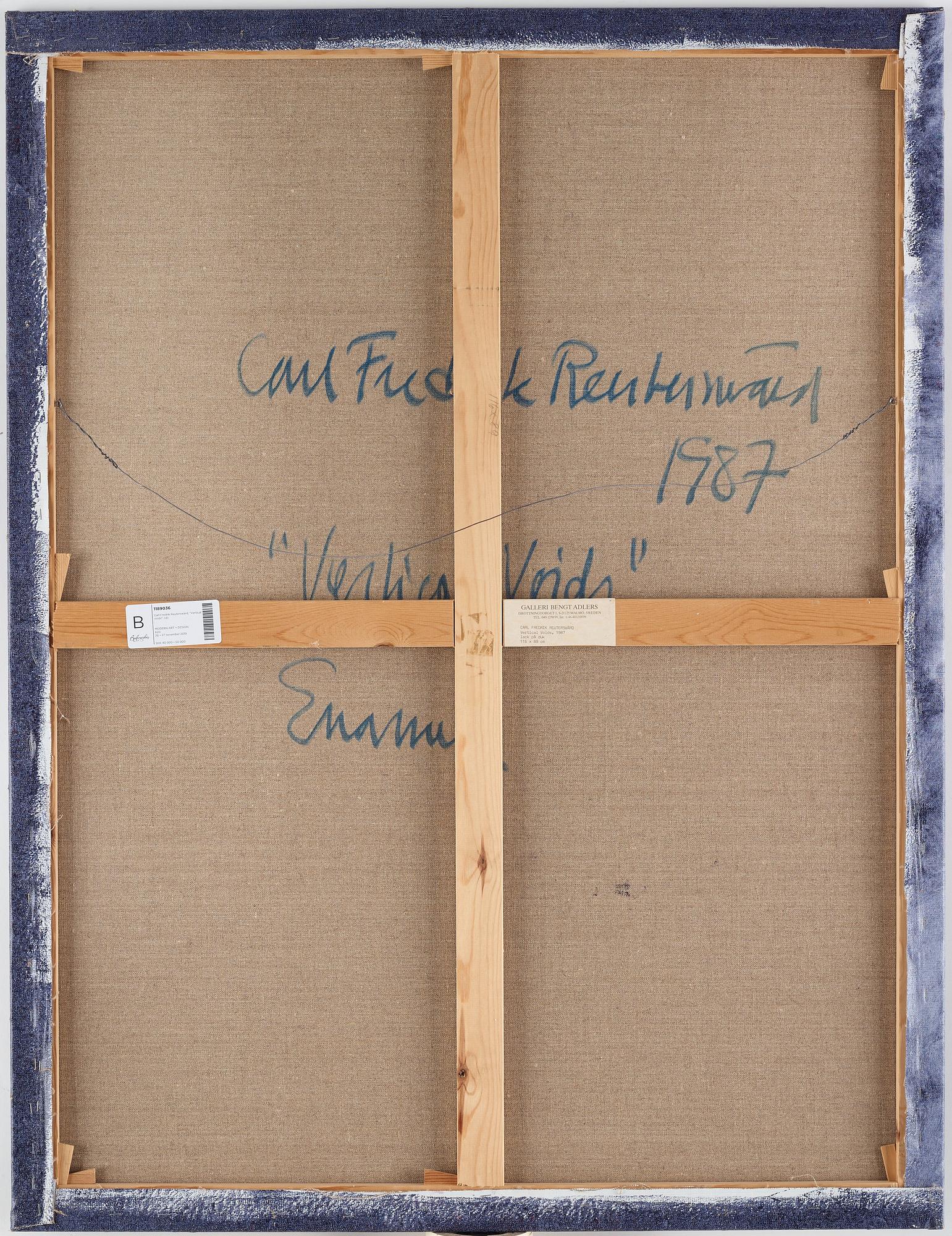 Carl Fredrik Reuterswärd, "Vertical voids".