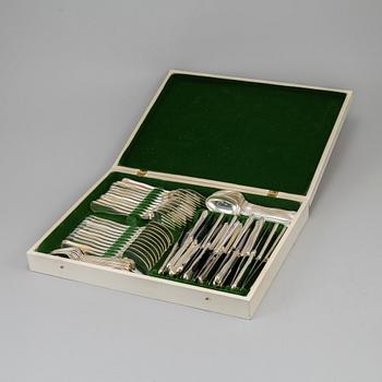 BESTICKUPPSÄTTNING, 78 delar, silver. Bl.a. Mema, Cohr, Lidköping samt Cohr, Danmark, 1900-talets andra hälft.