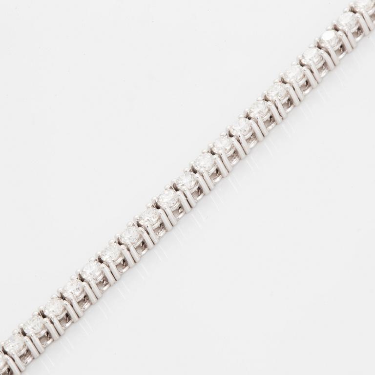 Brilliant-cut diamond bracelet, with certificate HRD.