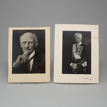 Two signed Royal photographs, Prince Eugen and Price Carl, dated.