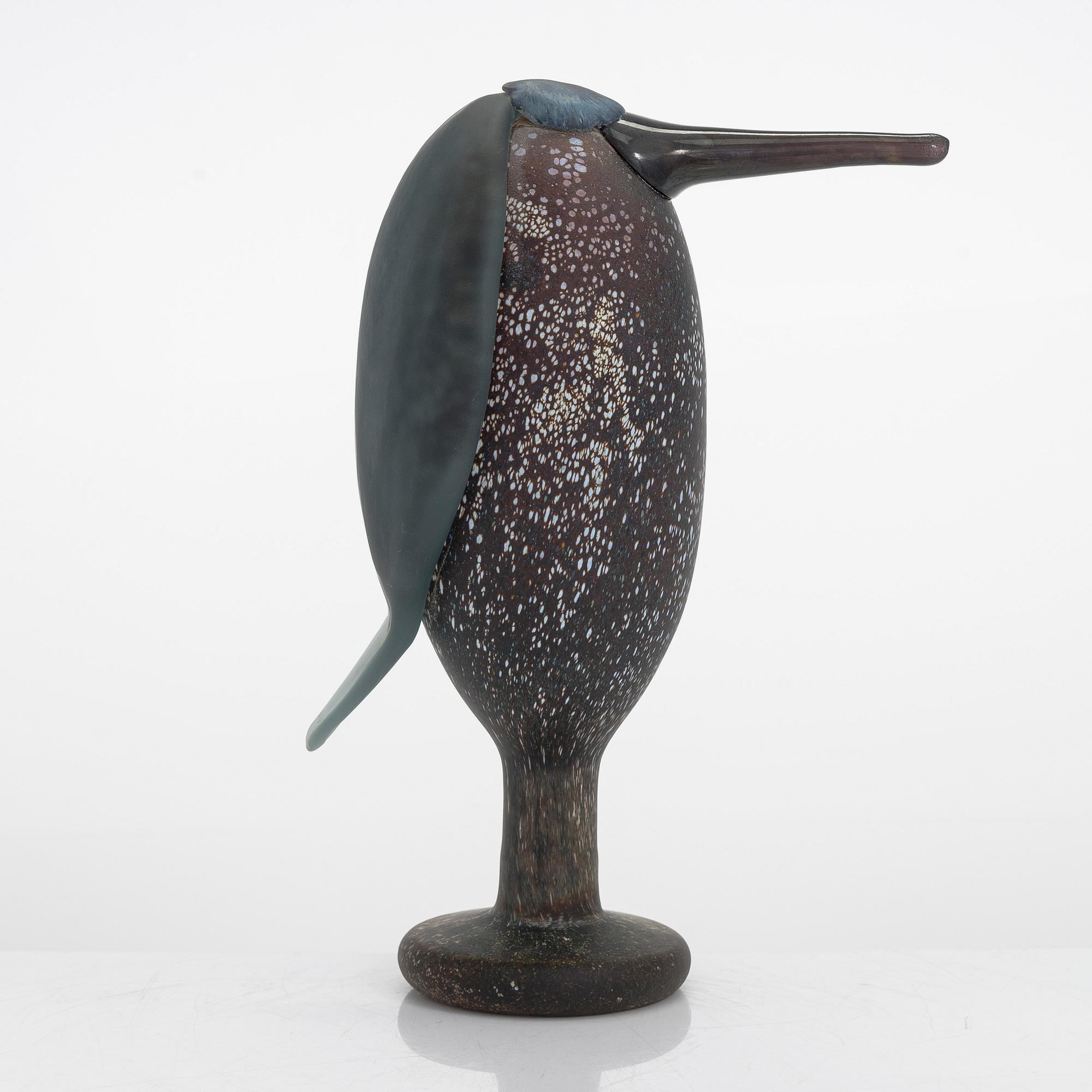 Oiva Toikka, glasfågel, signerad O. Toikka Nuutajärvi.