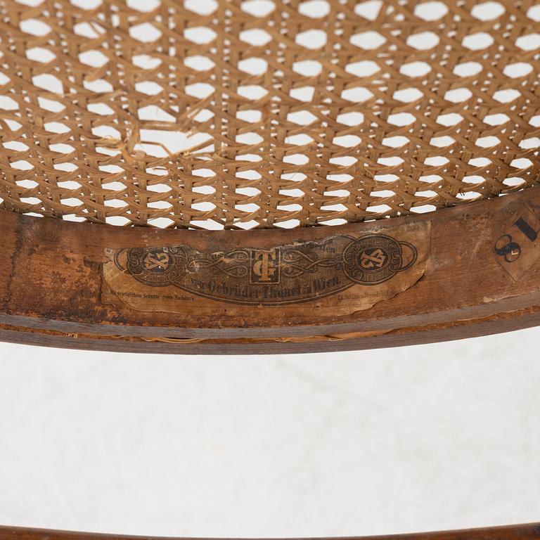 Five Thonét chairs No 14, Vienna around 1900.