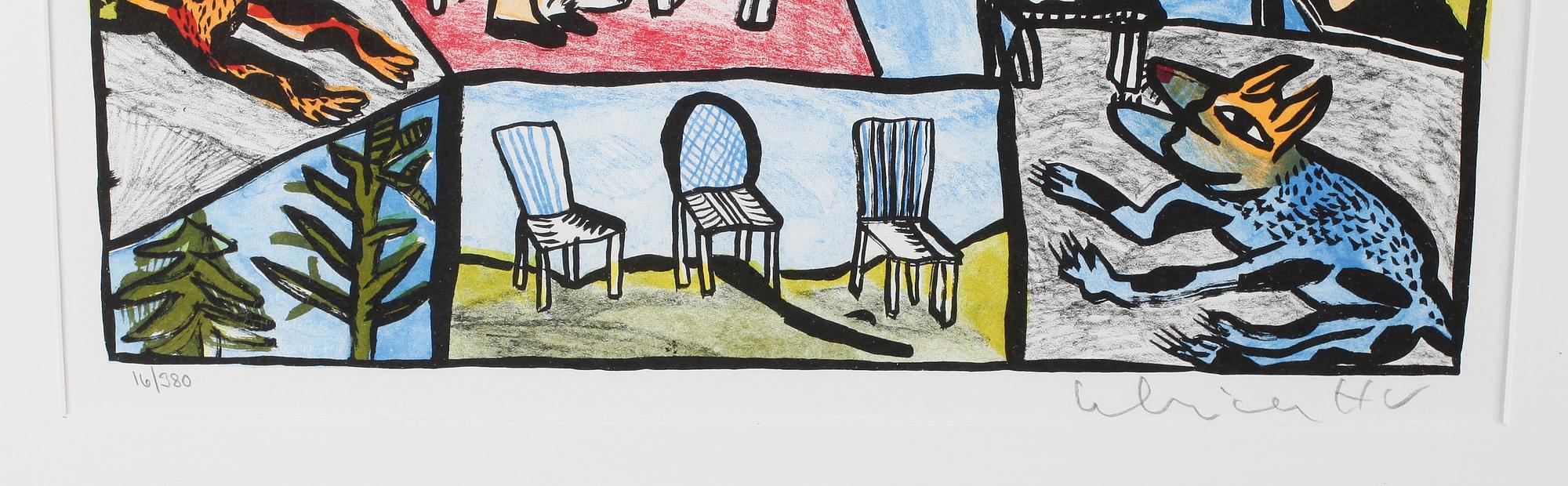 ULRICA HYDMAN-VALLIEN, färglitografi, signerad och numrerad 16/380.