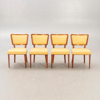 A set of ten Swedish modern 1950s mahogany chairs.