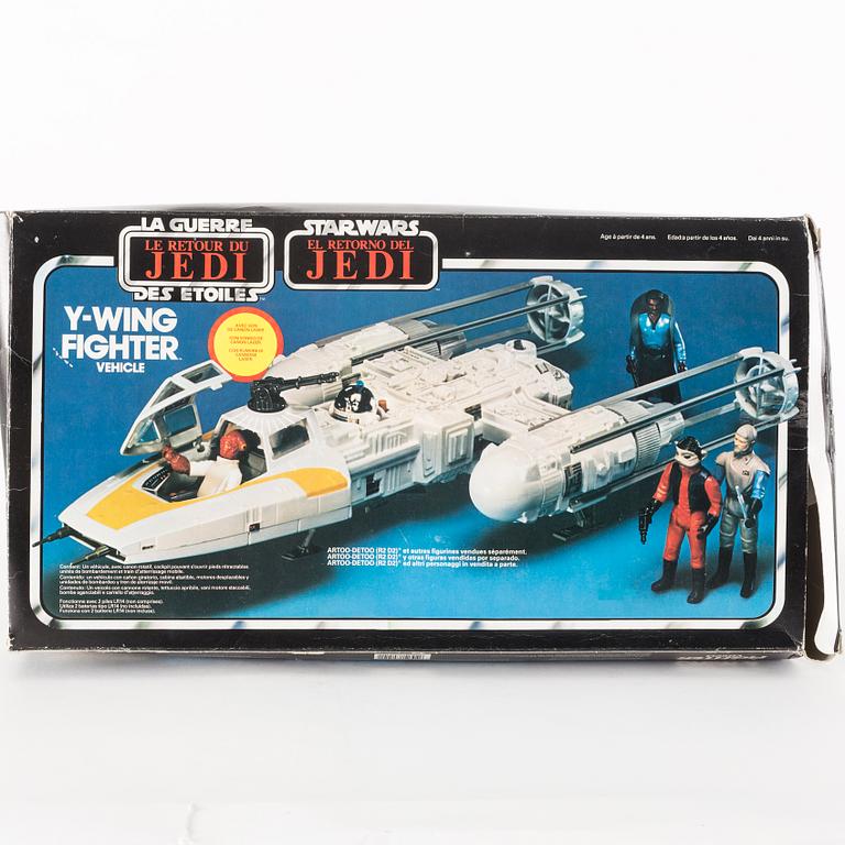 STAR WARS, B-wing fighter och Y-wing fighter i kartonger, 1983.