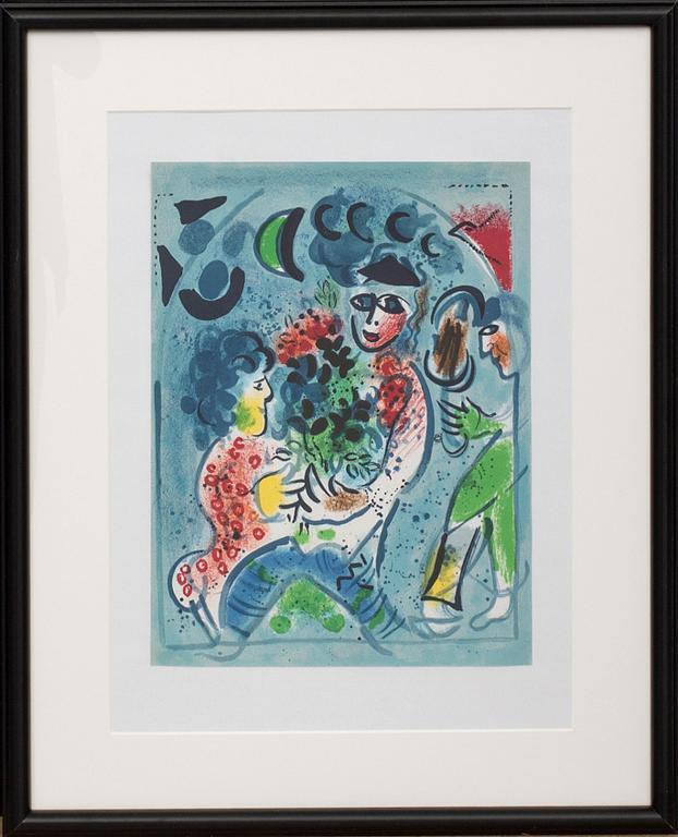 MARC CHAGALL, färglitografi, ur Chagall Lithographe III.