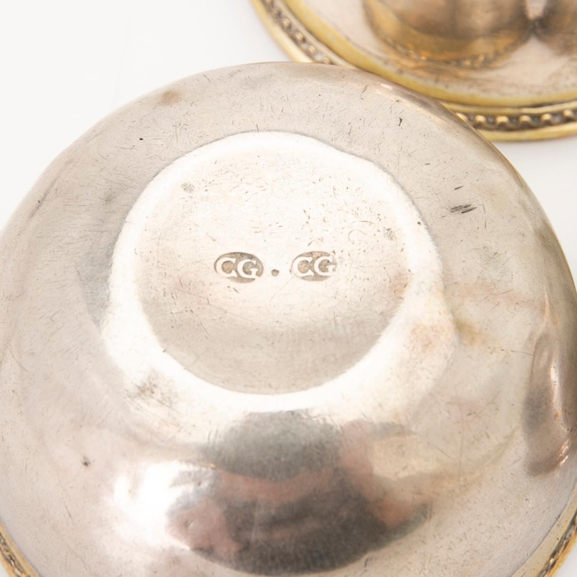 Tumblers, 3, silver, Conrad Gadd (active 1725–1750), Kristianstad.