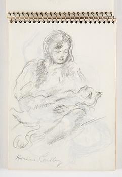 Lotte Laserstein, 4 skissböcker med blyertsteckningar.