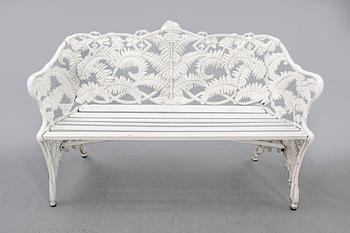 A painted metal garden sofa second half of the 20th century.