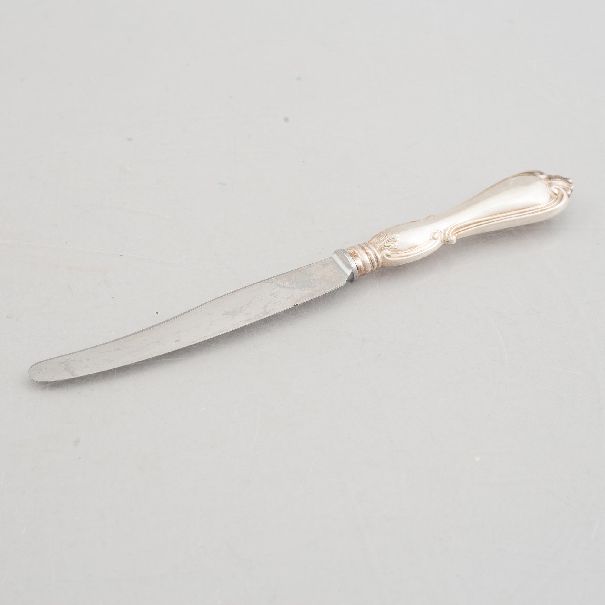 A 97-piece Swedish silver cutlery, model 'Olga', including GAB, Stockholm 1965.
