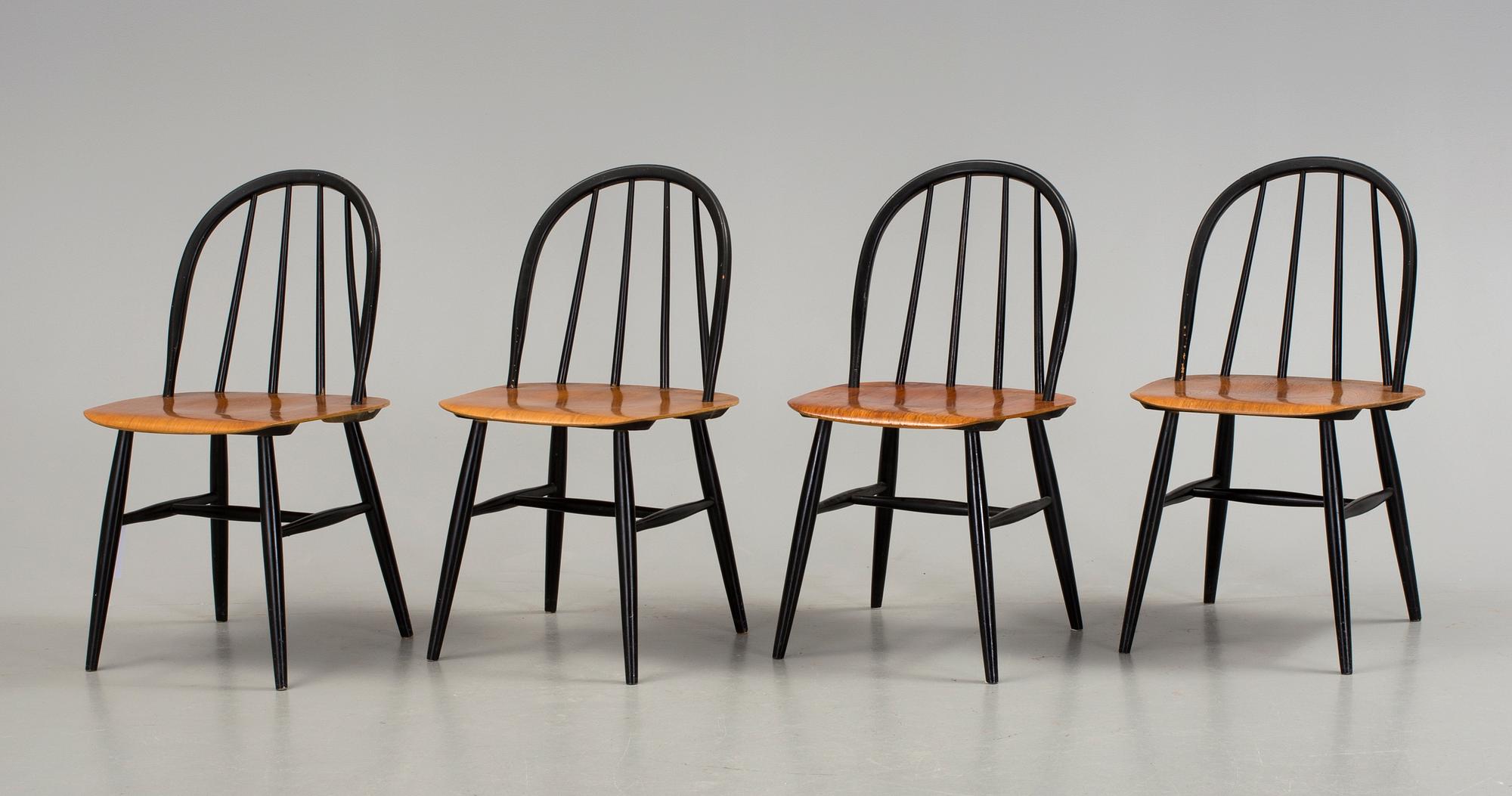 STOLAR, 4 st, "Fanett", Ilmari Tapiovaara, Edsbyverken, 1950-tal.