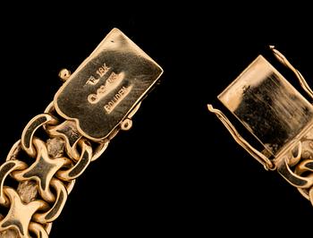 ARMLÄNK, 18 k guld, Boliden stämpel, Stockholm, 1946. Vikt ca 60 g.