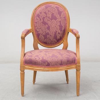 A French Louis XVI armchair by Barthélemy Denis Chardon (master 1764).