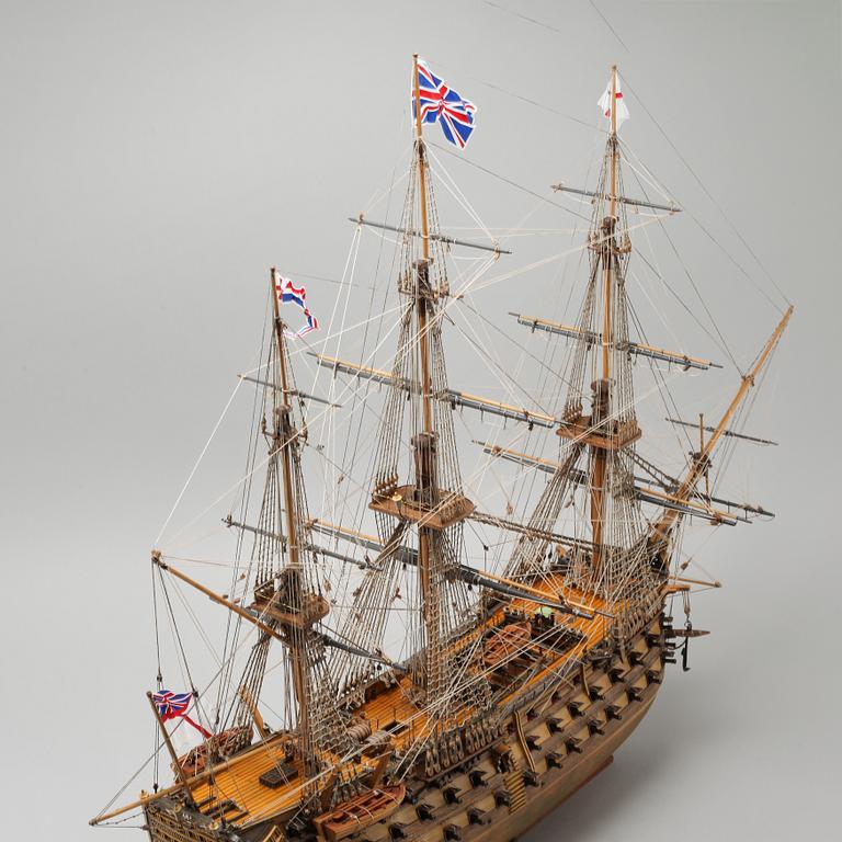 A 20th century miniature ship.