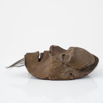 Noh-mask, bemålat trä, Japan, Edo (1603-1868).