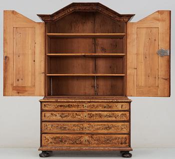 A Swedish late Baroque 18th century cupboard.