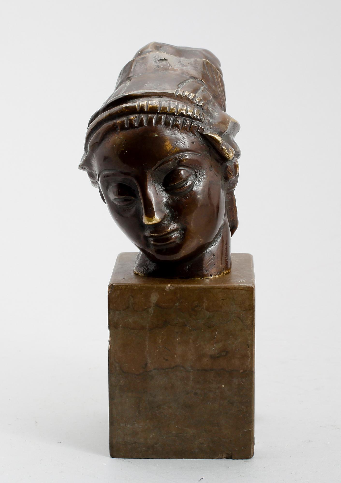 CARL MILLES, efter, skulptur, brons, "Lilla Europahuvudet".