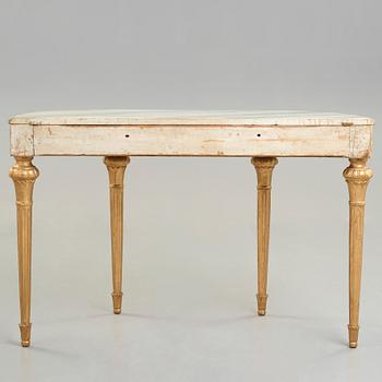 A late Gustavian console table from the first half of the 19th century.