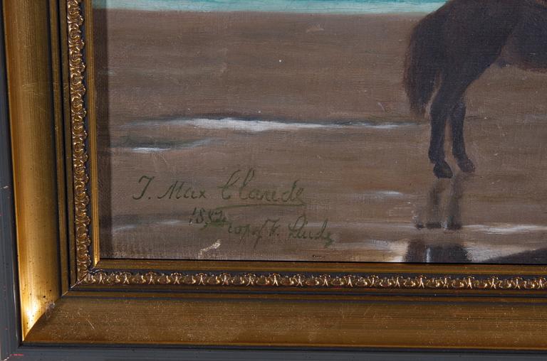 OKÄND KONSTNÄR. Olja på duk, sign och dat. 1882.