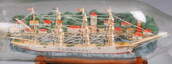 FLASKSKEPP, 3 st, sent 1900-tal.