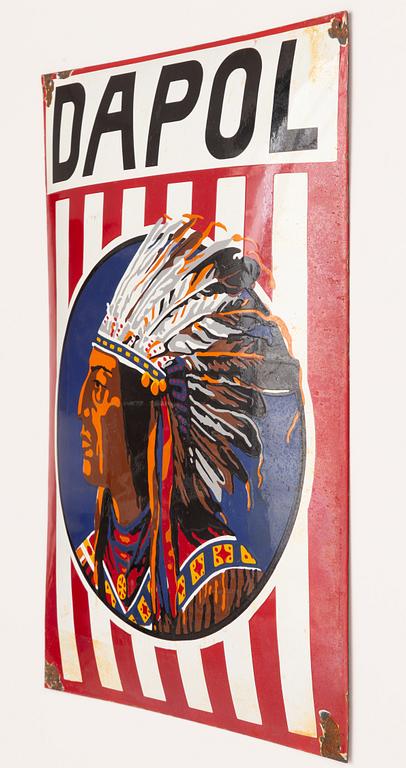 Emaljskylt, Dapol, Tyskland, 1930/40-tal.