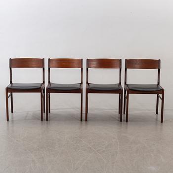 A SET OF FOUR CHAIRS FROM SCANTIK MÖBELVERK DANMARK.