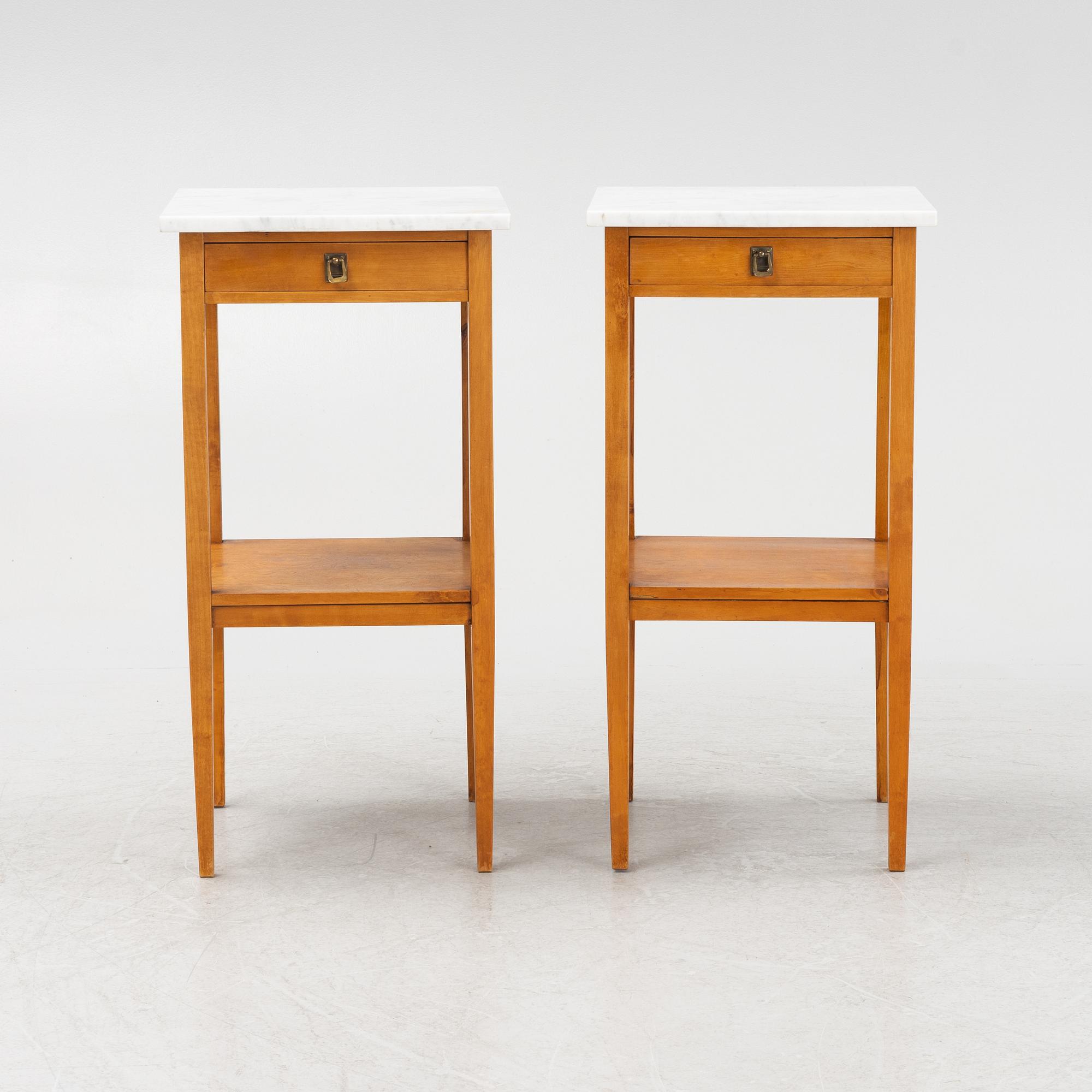 Sängbord, ett par, 1900-talets första hälft.