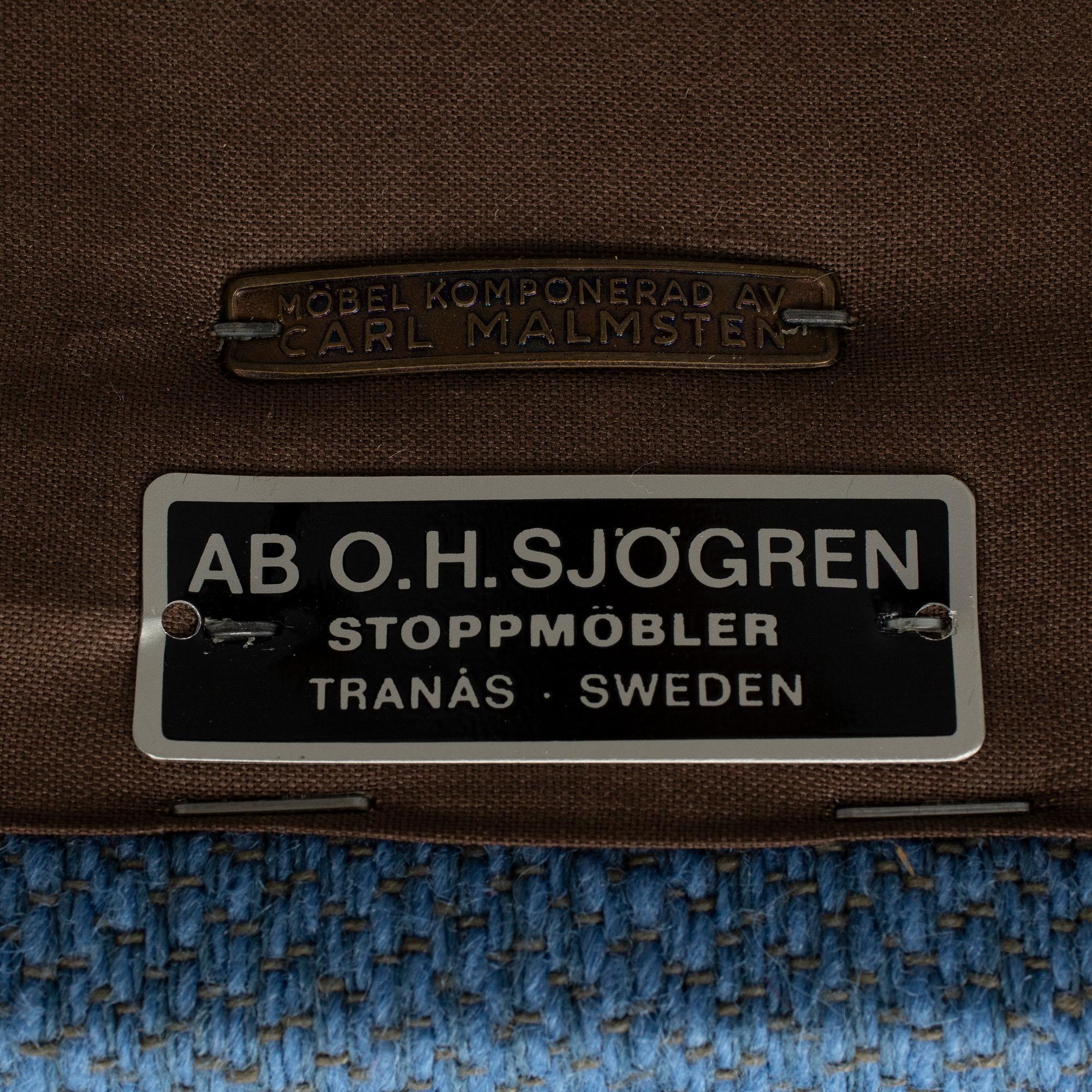 CARL MALMSTEN, fåtölj, "Hemmakväll", AB O.H. Sjögren, Tranås.