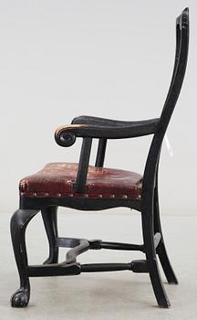 KARMSTOL, senbarockstil,1800-talets slut.