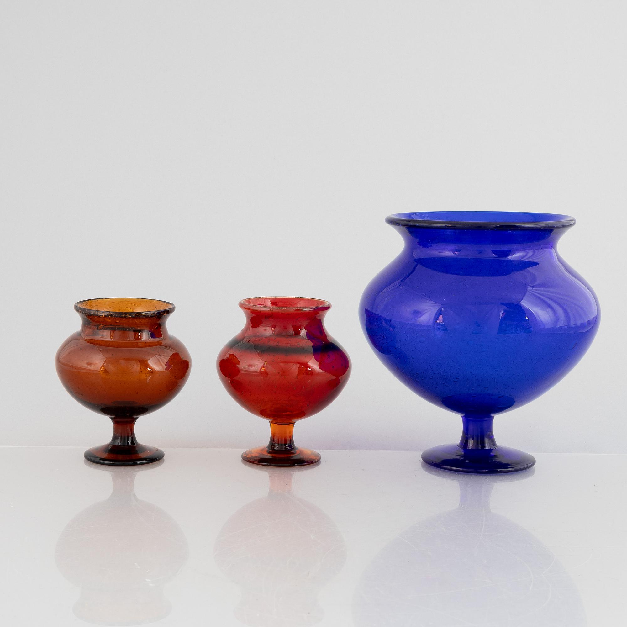 Erik Höglund, collection of glass objects, 17 pieces, Boda.