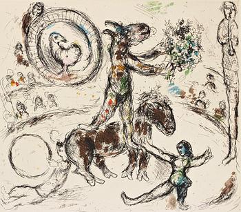656. Marc Chagall, MARC CHAGALL, etching in colour, 1968, signed in pencil and numbered 43/50.