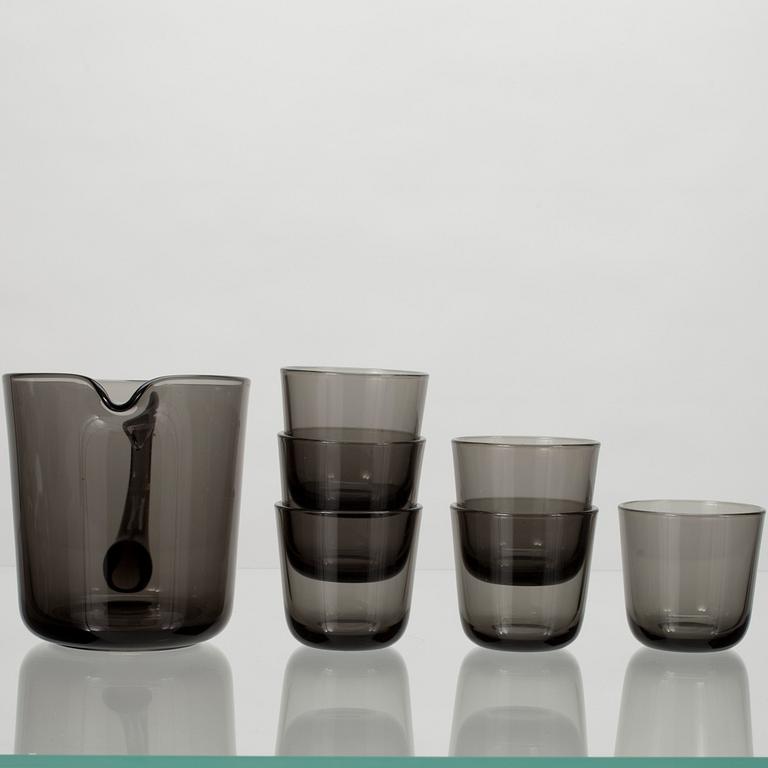 SAFTGLAS-SET I KORG, Kaj Franck, 1960-tal.