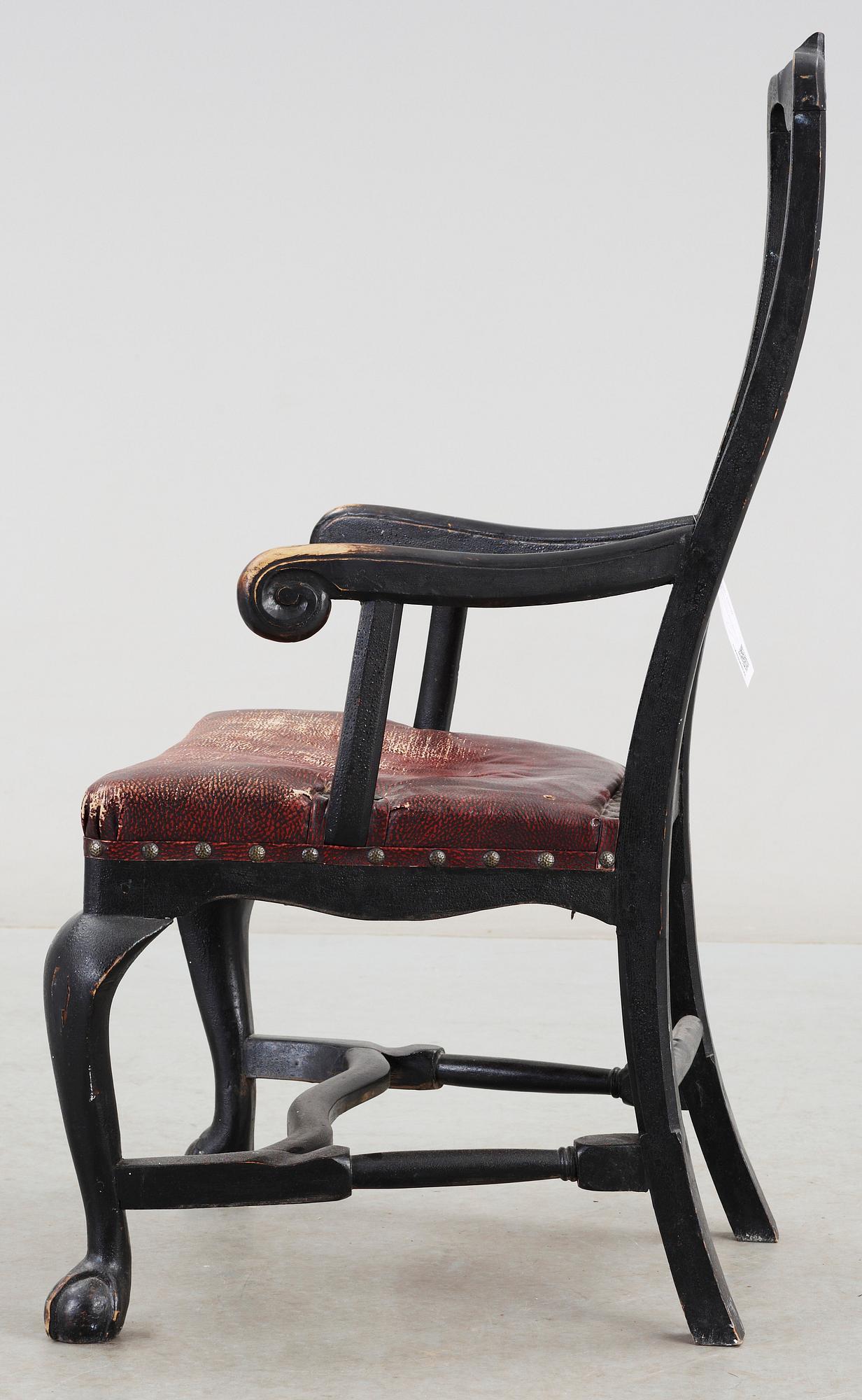 KARMSTOL, senbarockstil,1800-talets slut.