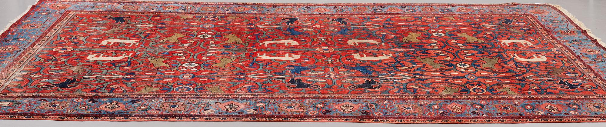 MATTA, antik Västpersisk figural, ca 409,5 x 269 cm.