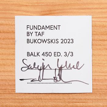 TAF, Gabriella Lenke & Mattias Ståhlbom, "Balk 450", pedestal, ed. 3/3, 2023.