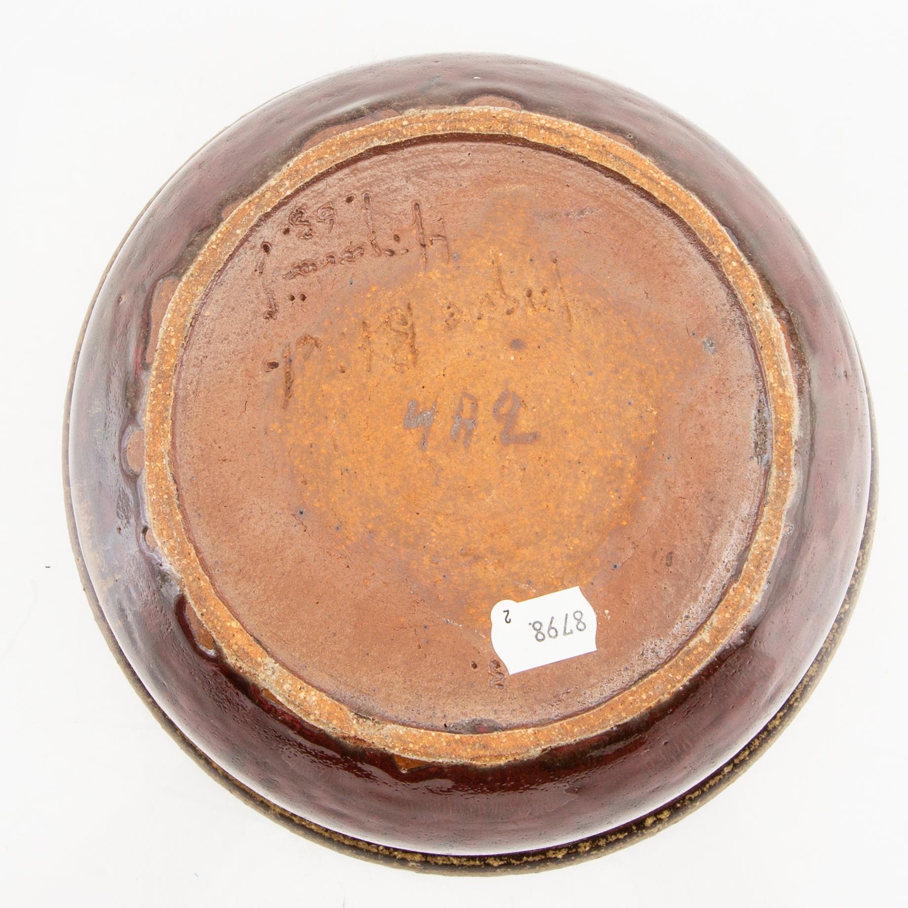 Yngve Blixt,  skål signerad och daterad 65 (?) Höganäs stengods.