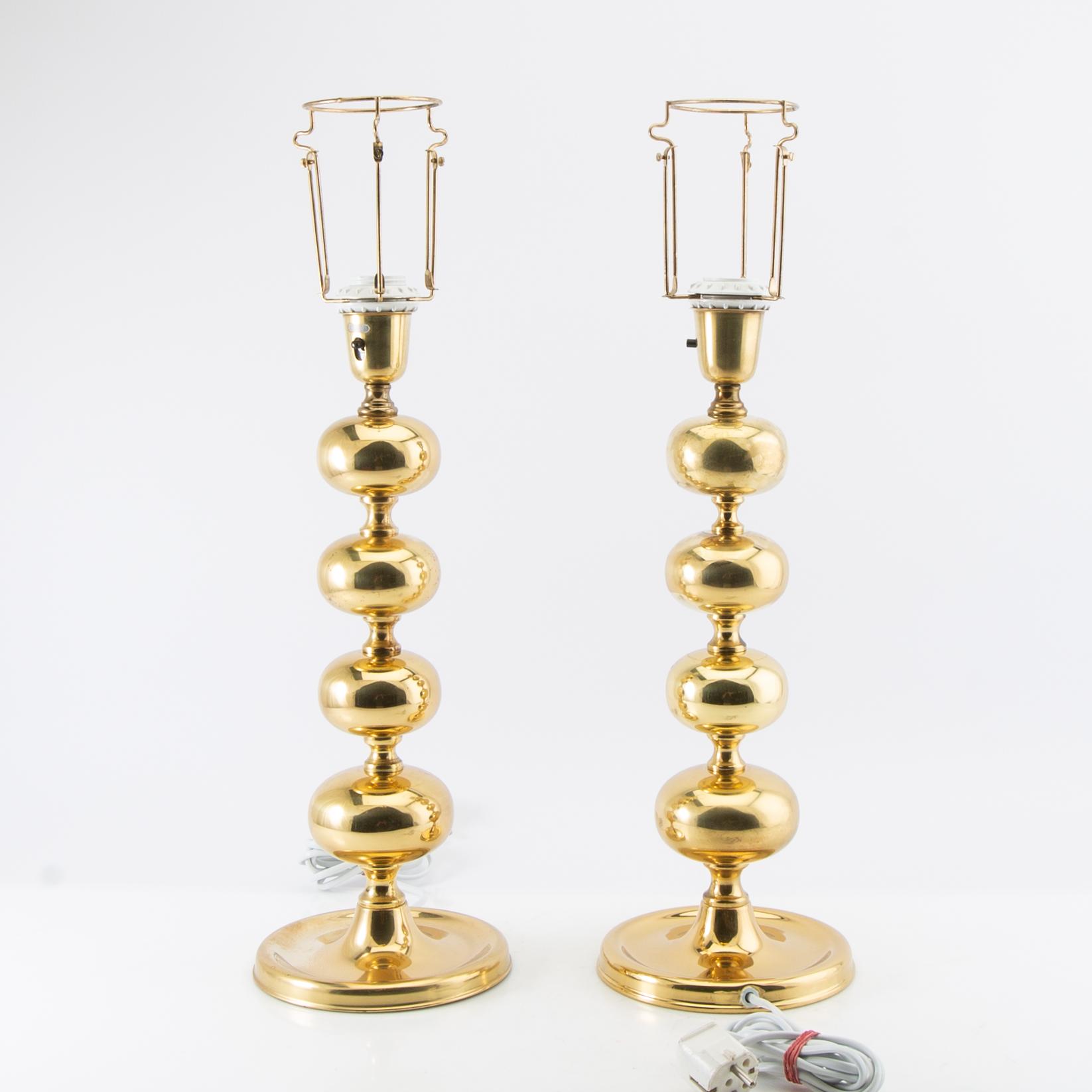 Table lamps a pair Nafa late 20th century.