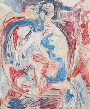 JEBAH BAUM, mixed media on cardboard, signed and dated 1990.