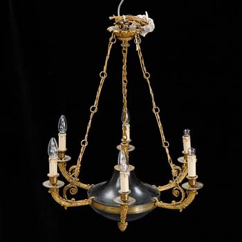 An Empire style chandelier, 19th Century.