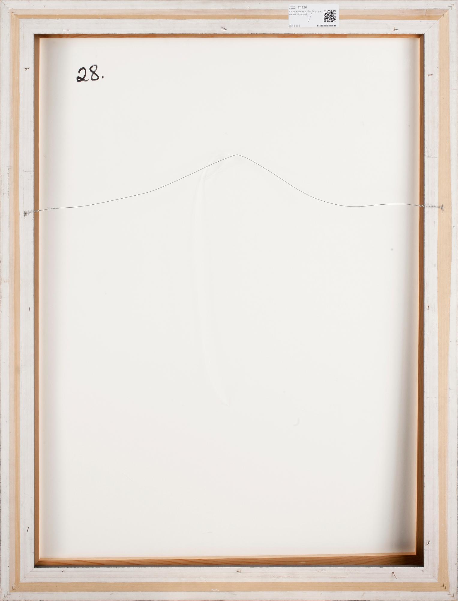 CARL ERIK BODÉN, akryl på pannå, signerad.