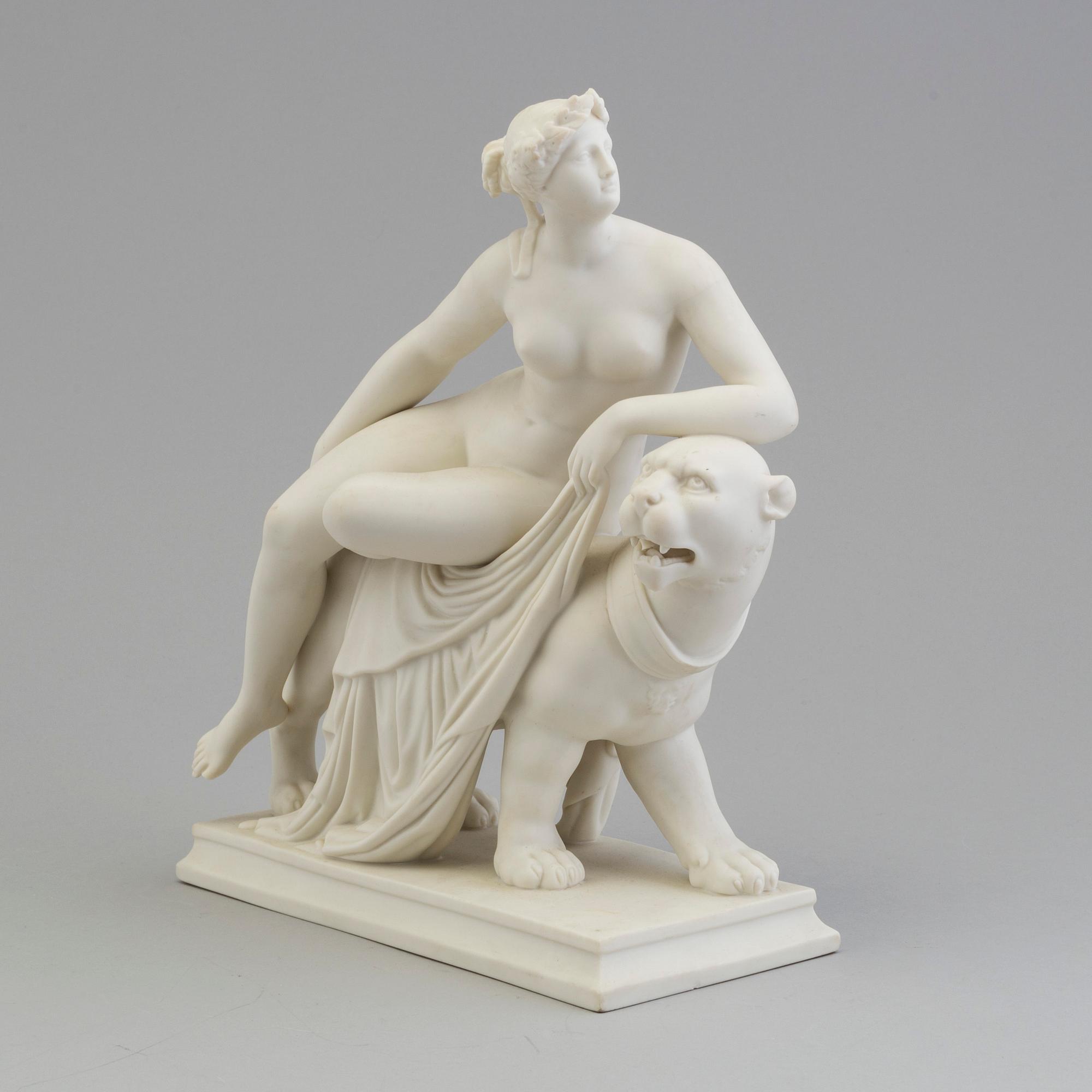 A PARIAN FIGURIN "ARIADNE" AFTER J H DANECKER GUSTAVSBERG 1926. SWEDEN.