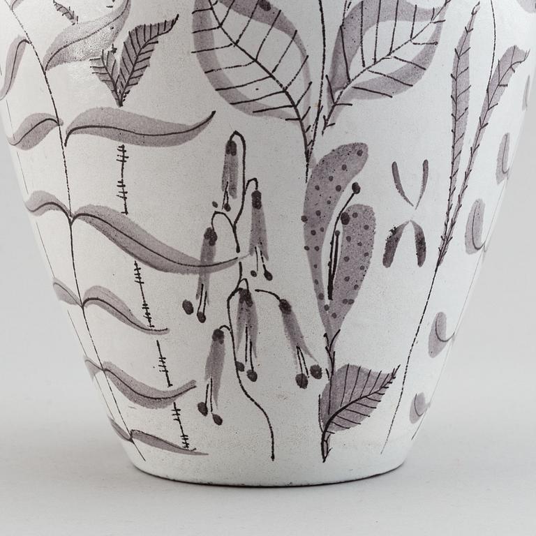 Stig Lindberg, a large faience vase, Gustavsberg Studio, Sweden, 1940-40's.